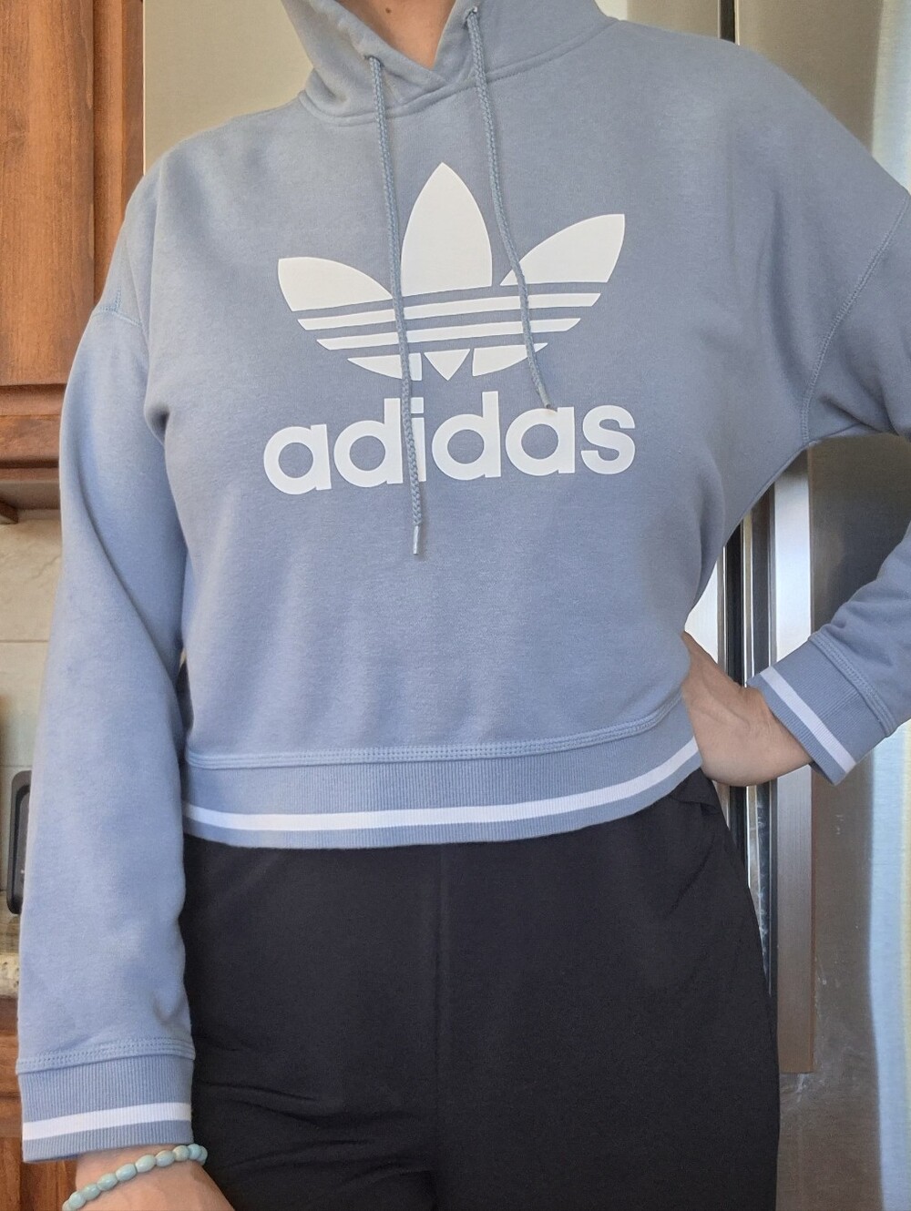 Adidas, Hoodie Pull Over Sweat Shirt Sz Medium
